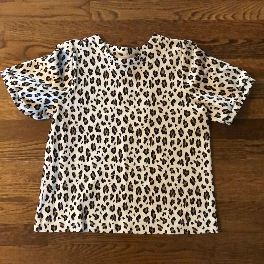 LOFT Puff Sleeve Leopard Sweater